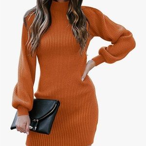ANRABESS Women Turtleneck Long Sleeve Knit Stretchable Elasticity Slim Sweater S